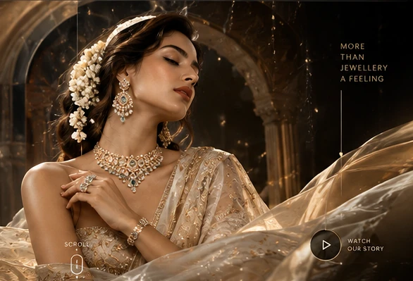 Shivara jewellery campaign in golden palace lighting